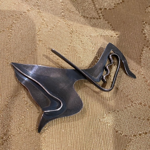 Ed Wiener Jewelry - Vintage Brooch Sterling Silver Ed Wiener Signed Artist Piece modernist dancer